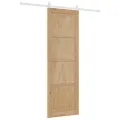 Porte coulissante  avec quincaillerie 78x232 cm en bois massif de pin