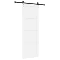Porte coulissante  avec set de quincaillerie 'ORKDAL'en bois massif blanc en pin