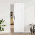 Porte Coulissante  avec Ensemble Quincaillerie Blanche 78x232 cm Bois Massif Pin