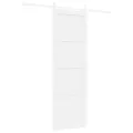 Porte Coulissante  avec Ensemble Quincaillerie Blanche 78x232 cm Bois Massif Pin