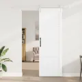Porte Coulissante  avec Ensemble Quincaillerie Blanche 78x232 cm Bois Massif Pin