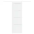 Porte Coulissante  avec Ensemble Quincaillerie Blanche 78x232 cm Bois Massif Pin