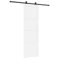 Porte coulissante  avec kit de quincaillerie blanche 78x232 cm en bois massif de pin
