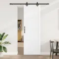 Porte coulissante  avec quincaillerie blanche 78x232 cm en bois massif de pin