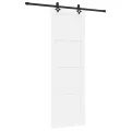 Porte coulissante  avec quincaillerie blanche 78x232 cm en bois massif de pin