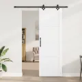 Porte coulissante  avec quincaillerie blanche 78x232 cm en bois massif de pin