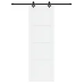 Porte coulissante  avec quincaillerie blanche 78x232 cm en bois massif de pin