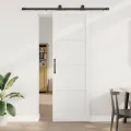 Porte coulissante  avec quincaillerie blanche 78x232 cm en bois massif de pin