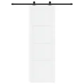 Porte coulissante  avec quincaillerie blanche 78x232 cm en bois massif de pin