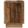 Table de chevet  en vieux bois 45x34x44 cm en bois reconstitué