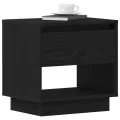 Table de chevet  2 pcs Chêne noir 45x34x49 cm Bois d'ingénierie