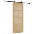 Porte Coulissante  avec Kit Quincaillerie "ORKDAL" en Bois Massif de Pin