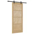 Porte Coulissante  avec Ensemble de Quincaillerie 'ORKDAL'en Bois Massif de Pin