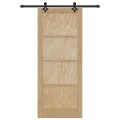 Porte Coulissante  avec Ensemble de Quincaillerie 'ORKDAL'en Bois Massif de Pin