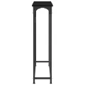 Table console Noir Chêne 75x19,5x75 cm Bois d'ingénierie