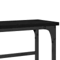 Table console Noir Chêne 75x19,5x75 cm Bois d'ingénierie