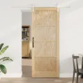 Porte coulissante  avec quincaillerie 83x211 cm Bois massif en pin