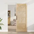 Porte coulissante  avec quincaillerie 83x211 cm Bois massif en pin