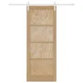 Porte coulissante  avec quincaillerie 83x211 cm Bois massif en pin