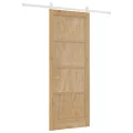 Porte coulissante  avec quincaillerie 83x211 cm Bois massif en pin