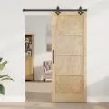 Porte coulissante  avec quincaillerie 'ORKDAL'en bois massif de pin