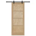 Porte coulissante  avec quincaillerie 'ORKDAL'en bois massif de pin
