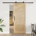 Porte coulissante  ORKDAL en bois massif de pin avec quincaillerie