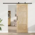 Porte coulissante  ORKDAL en bois massif de pin avec quincaillerie