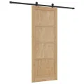 Porte coulissante  ORKDAL en bois massif de pin avec quincaillerie