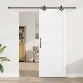 Porte coulissante  avec kit de quincaillerie 'ORKDAL'en bois massif blanc