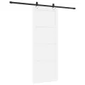 Porte coulissante  avec kit de quincaillerie 'ORKDAL'en bois massif blanc