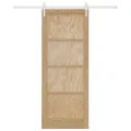 Porte Coulissante  avec Quincaillerie 83x211 cm Bois de Pin Massif