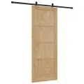Porte coulissante  avec quincaillerie 83x211 cm en pin massif