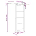 Porte coulissante  avec quincaillerie 83x211 cm en pin massif