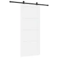 Porte coulissante  avec kit de matériel Blanche 93x211 cm Bois massif Pin