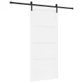 Porte coulissante avec kit de quincaillerie blanche 93x211 cm en pin massif