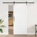 Porte coulissante  avec quincaillerie 'ORKDAL'Bois massif Blanc