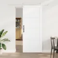 Porte coulissante  avec kit de matériel blanche 86x211 cm en MDF