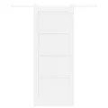Porte coulissante  avec kit de matériel blanche 86x211 cm en MDF