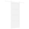 Porte coulissante  avec kit de matériel blanche 86x211 cm en MDF