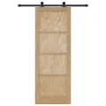 Porte Coulissante  avec Quincaillerie 'ORKDAL'en Bois de Pin Massif
