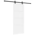 Porte Coulissante  avec Quincaillerie 'ORKDAL'en Bois Massif de Pin Blanc