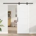 Porte Coulissante  avec Quincaillerie 'ORKDAL'en Bois Massif de Pin Blanc