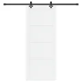 Porte Coulissante  avec Quincaillerie 'ORKDAL'en Bois Massif de Pin Blanc