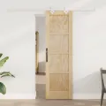 Porte coulissante  avec matériel 61x198.5 cm en bois massif de pin