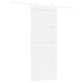 Porte coulissante  avec quincaillerie blanche 86x211 cm en bois de pin massif