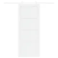 Porte coulissante  avec quincaillerie blanche 86x211 cm en bois de pin massif