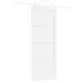 Porte coulissante  avec quincaillerie blanche 86x211 cm en bois de pin massif