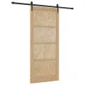 Porte coulissante  avec ensemble matériel 93x211 cm en bois massif de pin