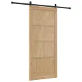 Porte coulissante  avec ensemble matériel 93x211 cm en bois massif de pin